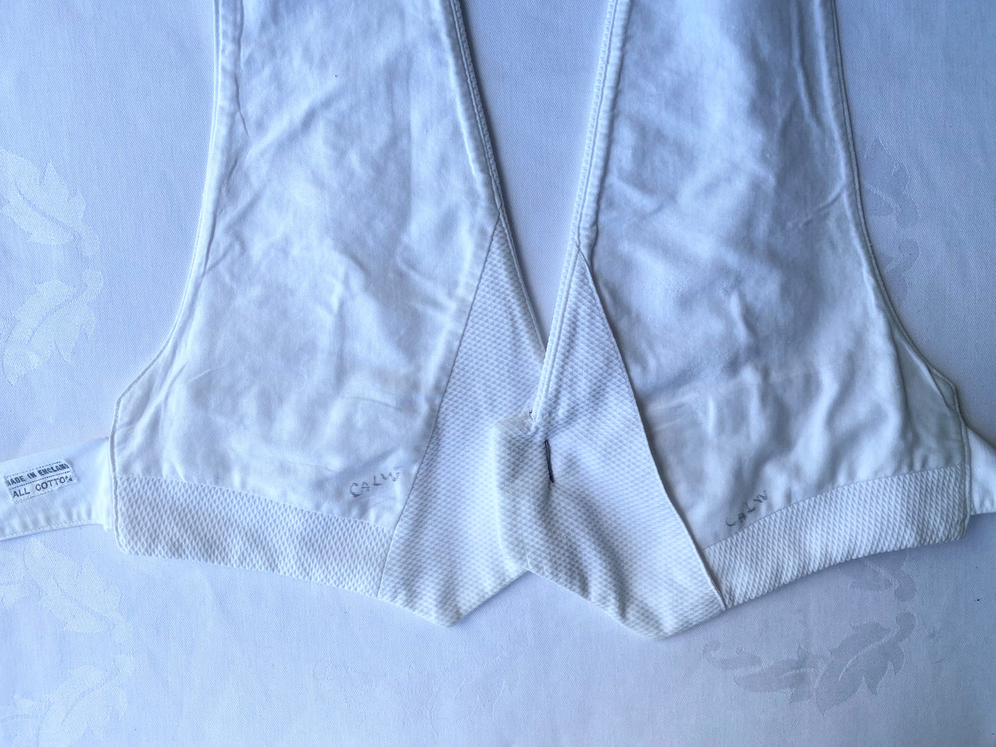 1920's Formal Cotton Pique Backless Waistcoat