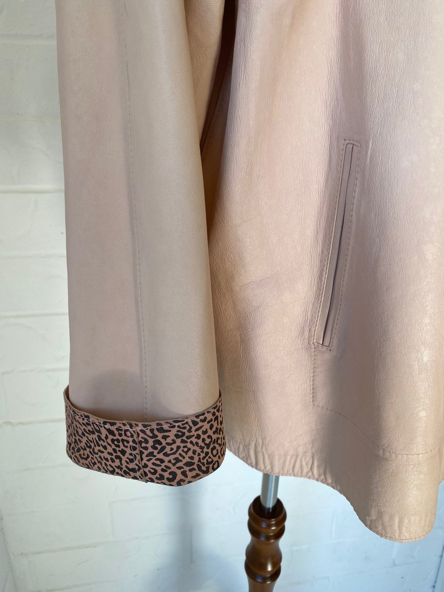 Vintage Blush Pink Reversible Soft Leather Jacket
