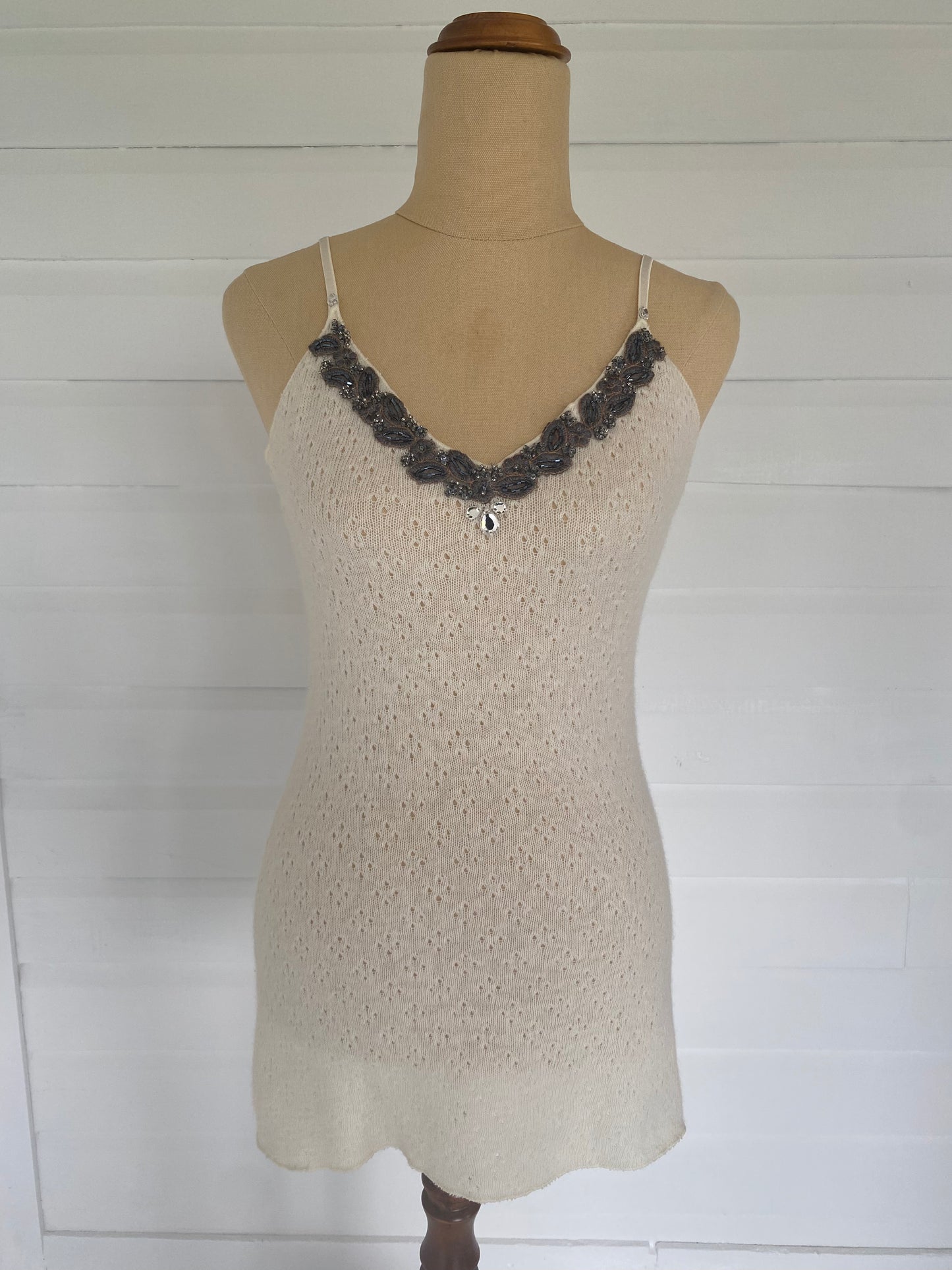 Wool & Cashmere Beaded & Embroided Camisole
