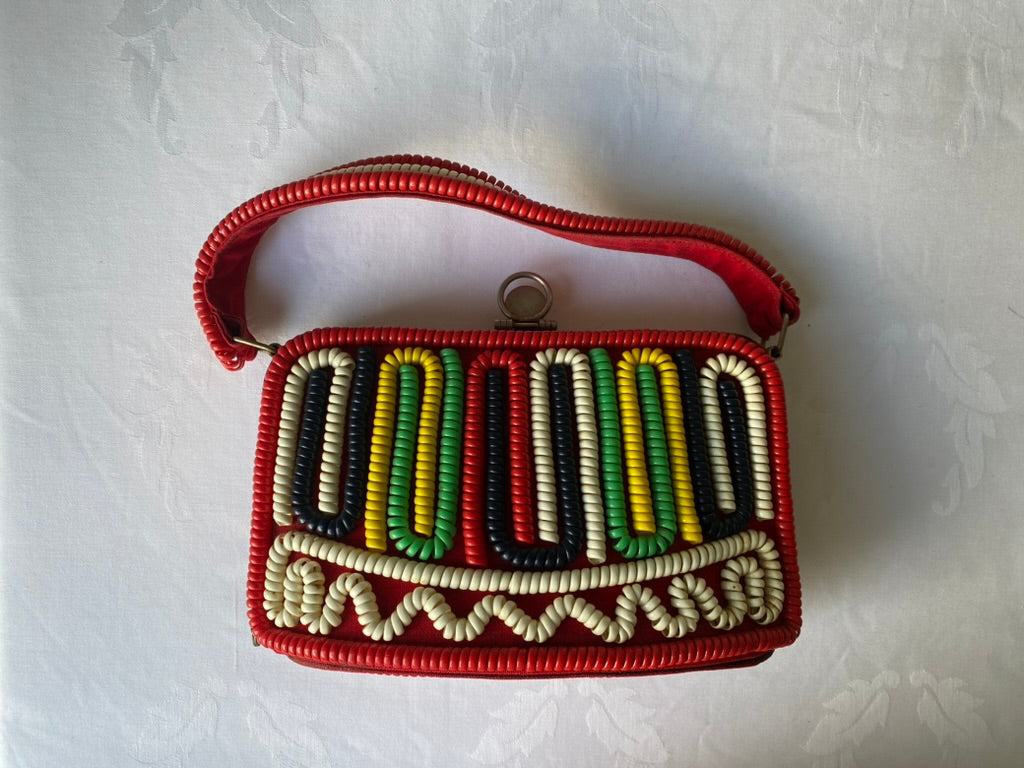 1940's Colourful Coil Bag