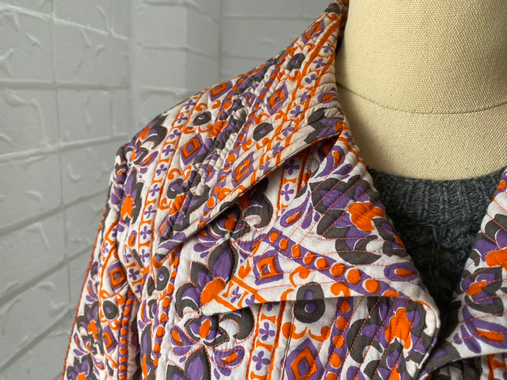 1970's Thelma Wood Thai Quilted Cotton Suit
