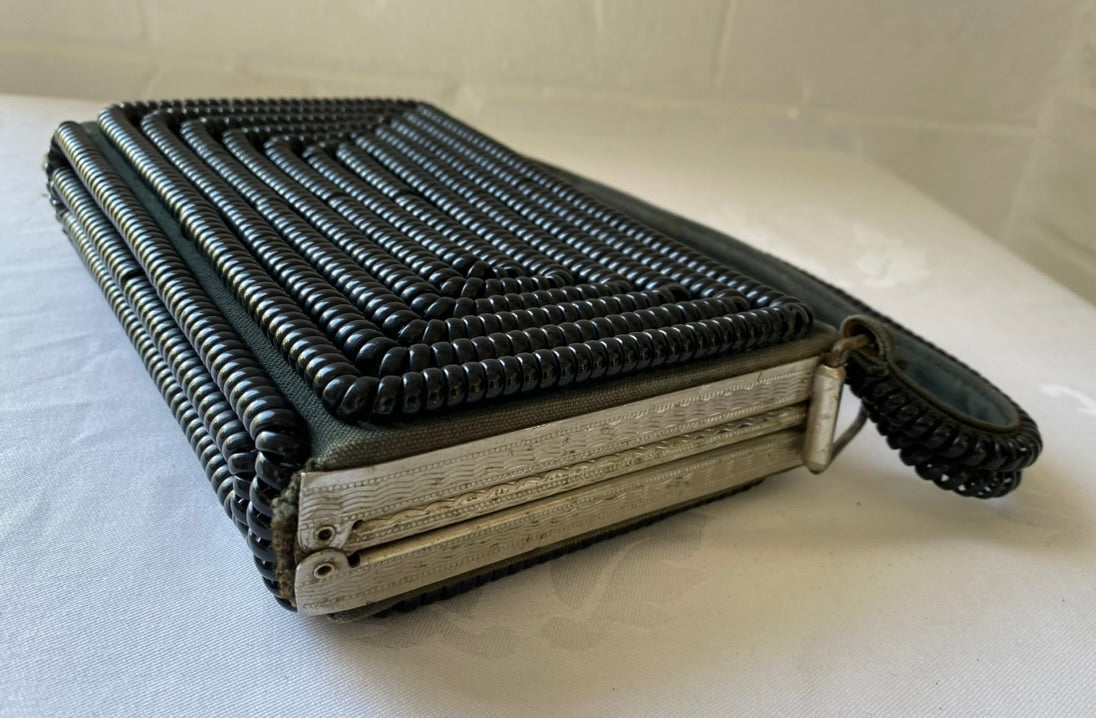 1940's Black Coil Handbag