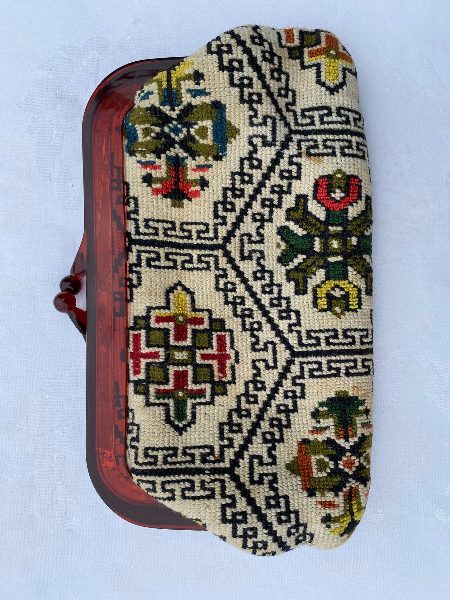 1970's Needlepoint Tapestry Clutch