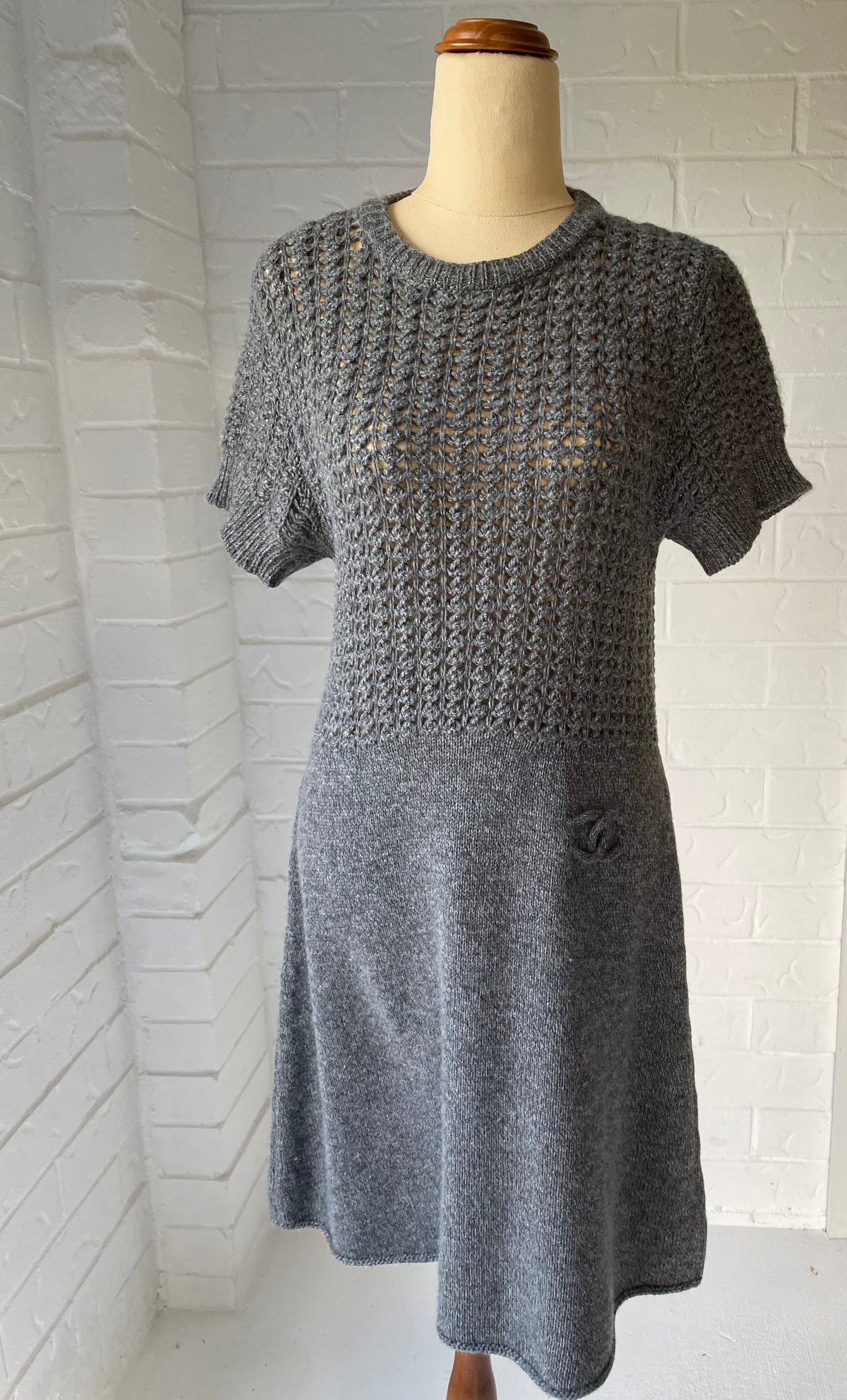 CHANEL Sports Line Knit Dress with interlocking CC Logo