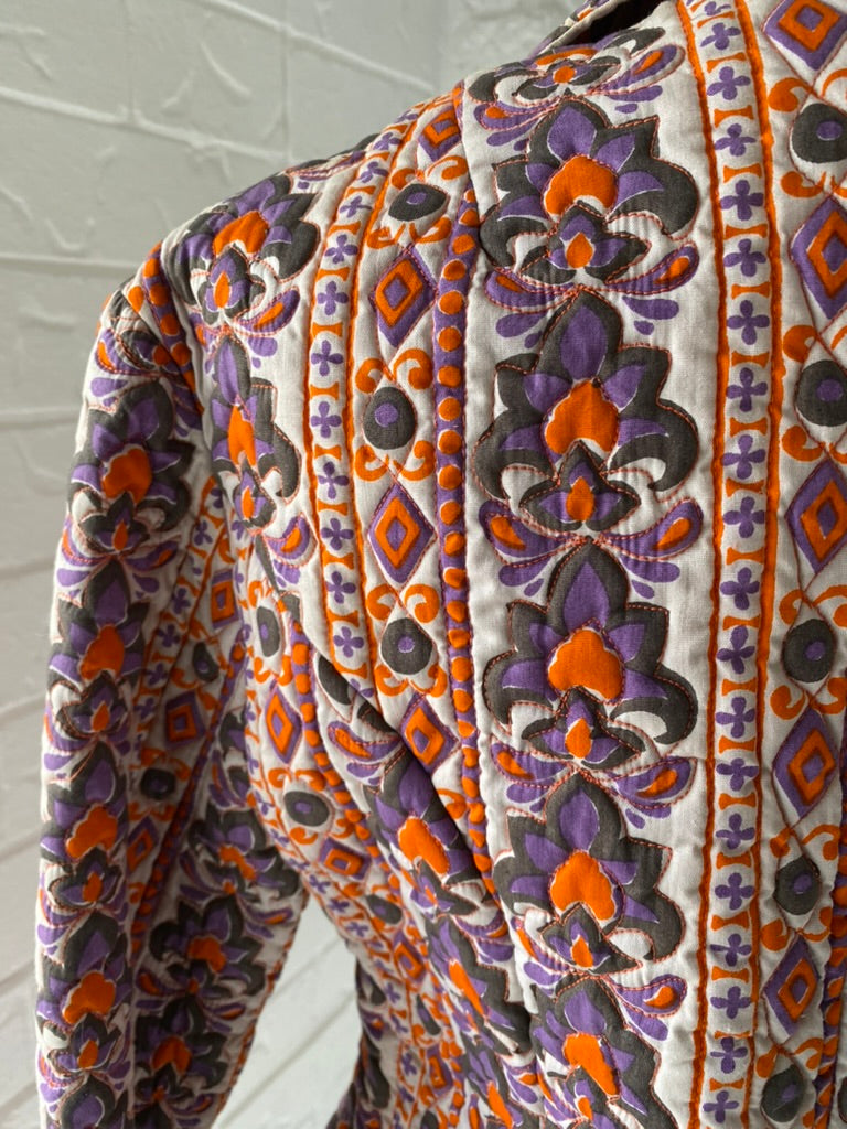 1970's Thelma Wood Thai Quilted Cotton Suit