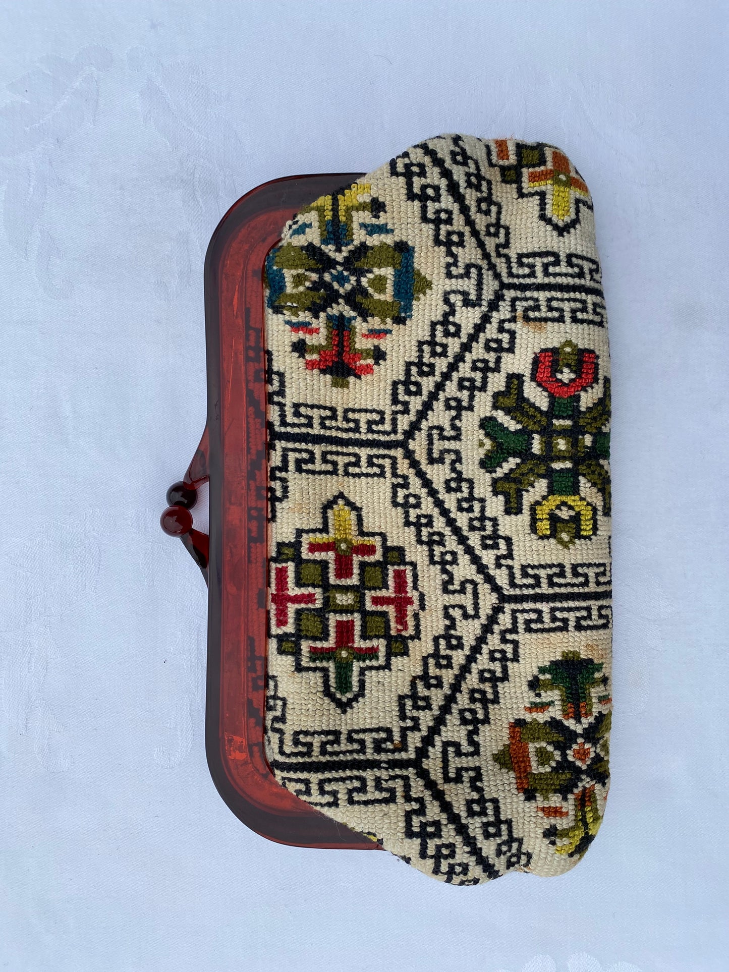 1970's Needlepoint Tapestry Clutch