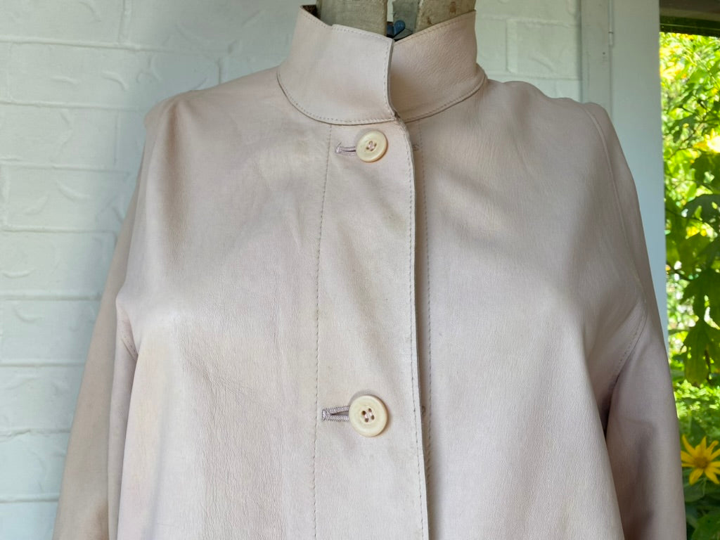 Vintage Blush Pink Reversible Soft Leather Jacket
