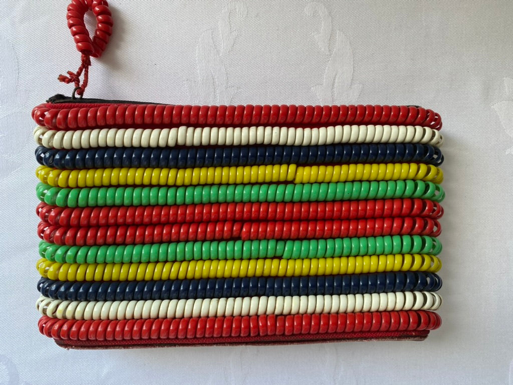 1940's Colourful Coil Clutch Bag