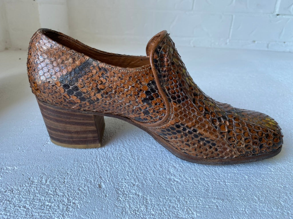 1970's Heeled Snakeskin Shoes