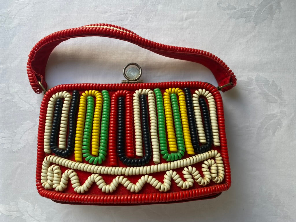 1940's Colourful Coil Bag