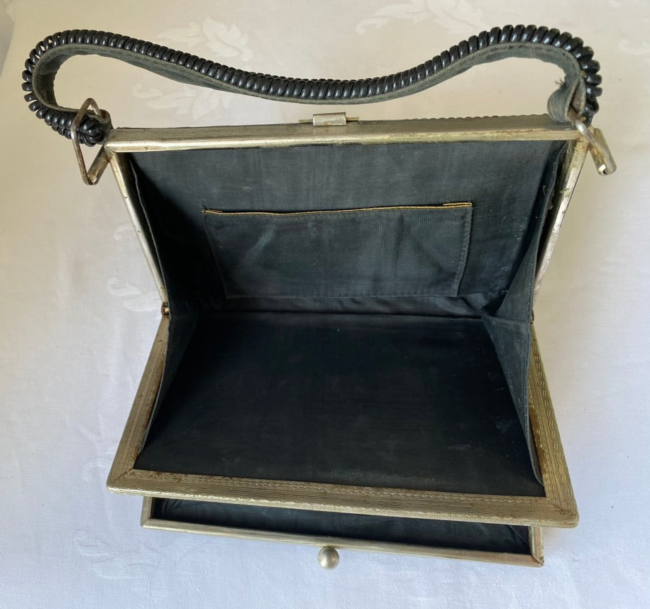 1940's Black Coil Handbag