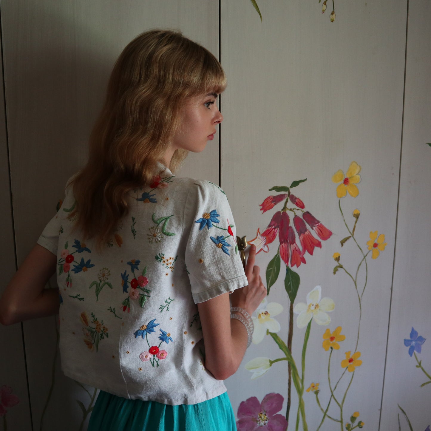 1950'S Hand Embroided Bolero Jacket