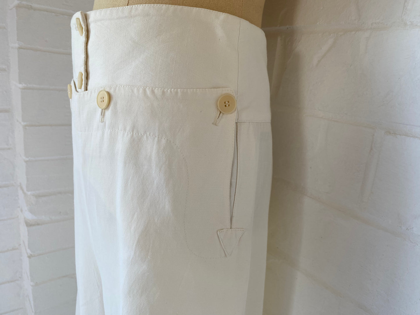 Ivory Wide Leg Sailor Pants by Stella McCartney