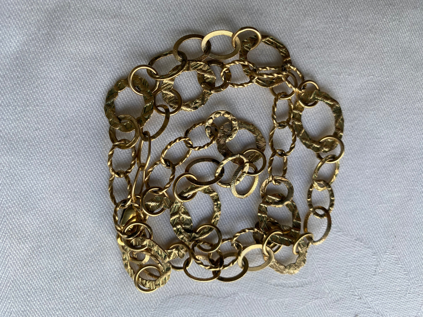 14k Gold Filled Hand Beaten Circle Link Chain