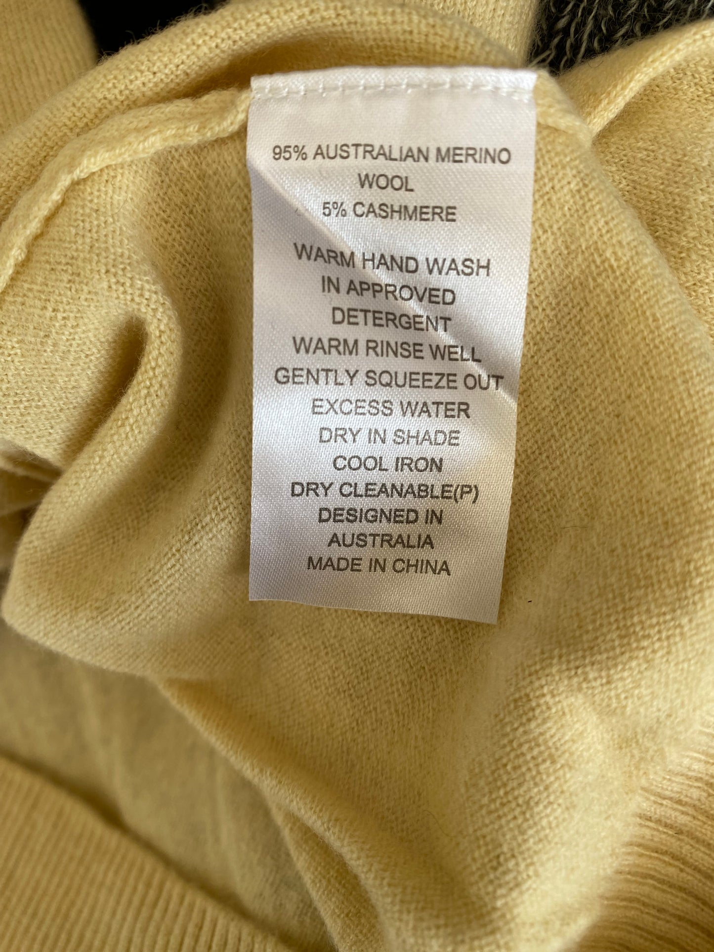 Soft Lemon Merino & Cashmere Cardigan by Bridge & Lord
