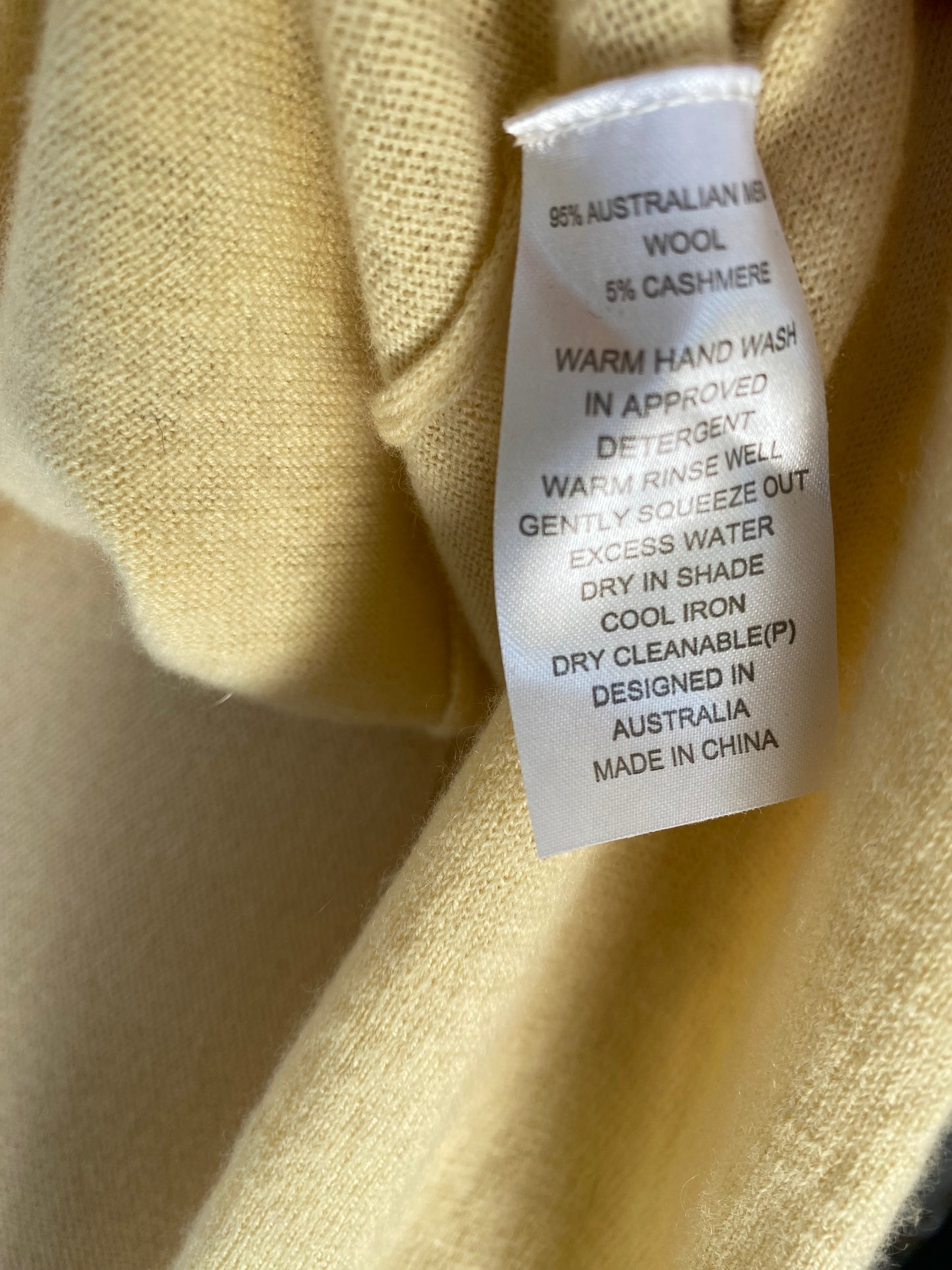 Soft Lemon Merino & Cashmere Cardigan by Bridge & Lord