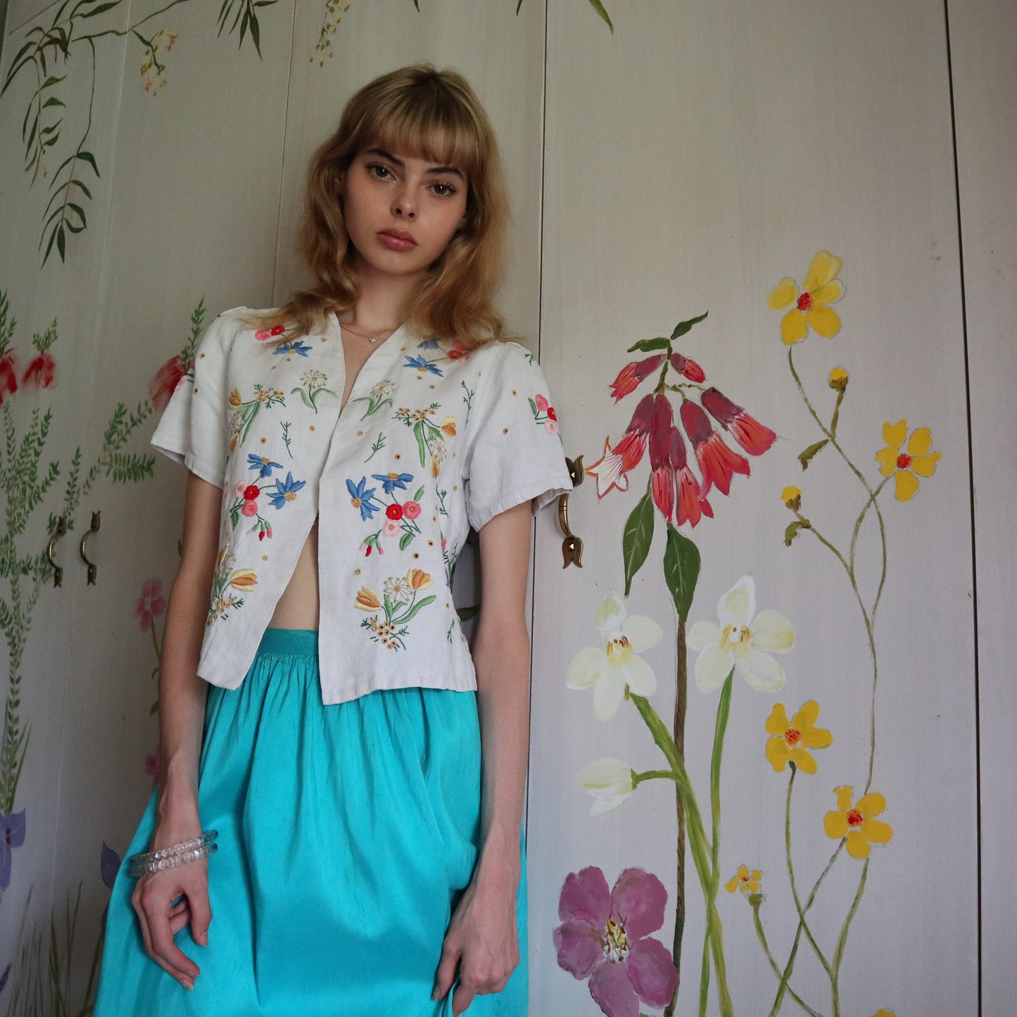 1950'S Hand Embroided Bolero Jacket