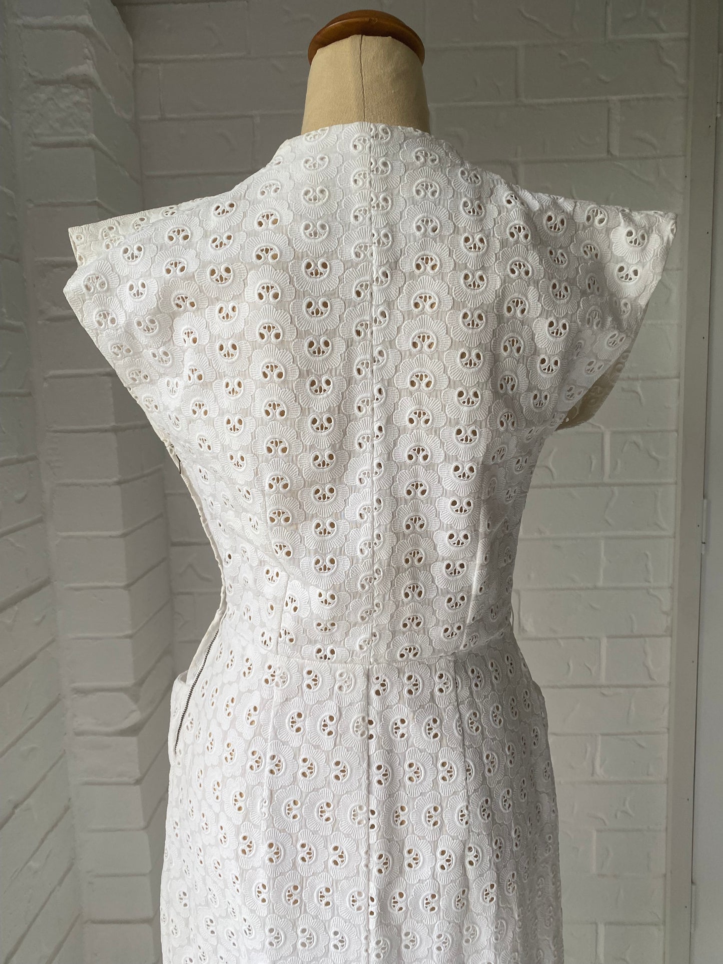 1950's White Broderie Anglaise Sun Dress