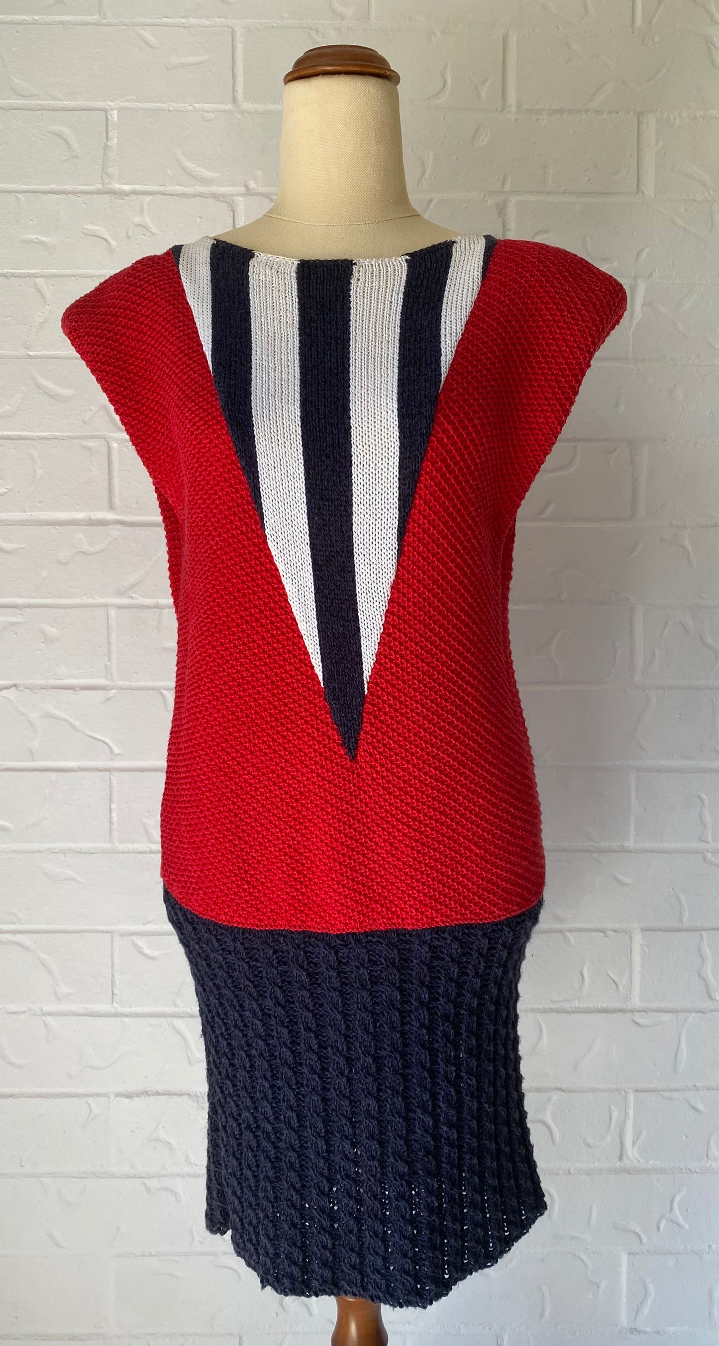 1980's Carolina Herrera Knit Sailor Dress
