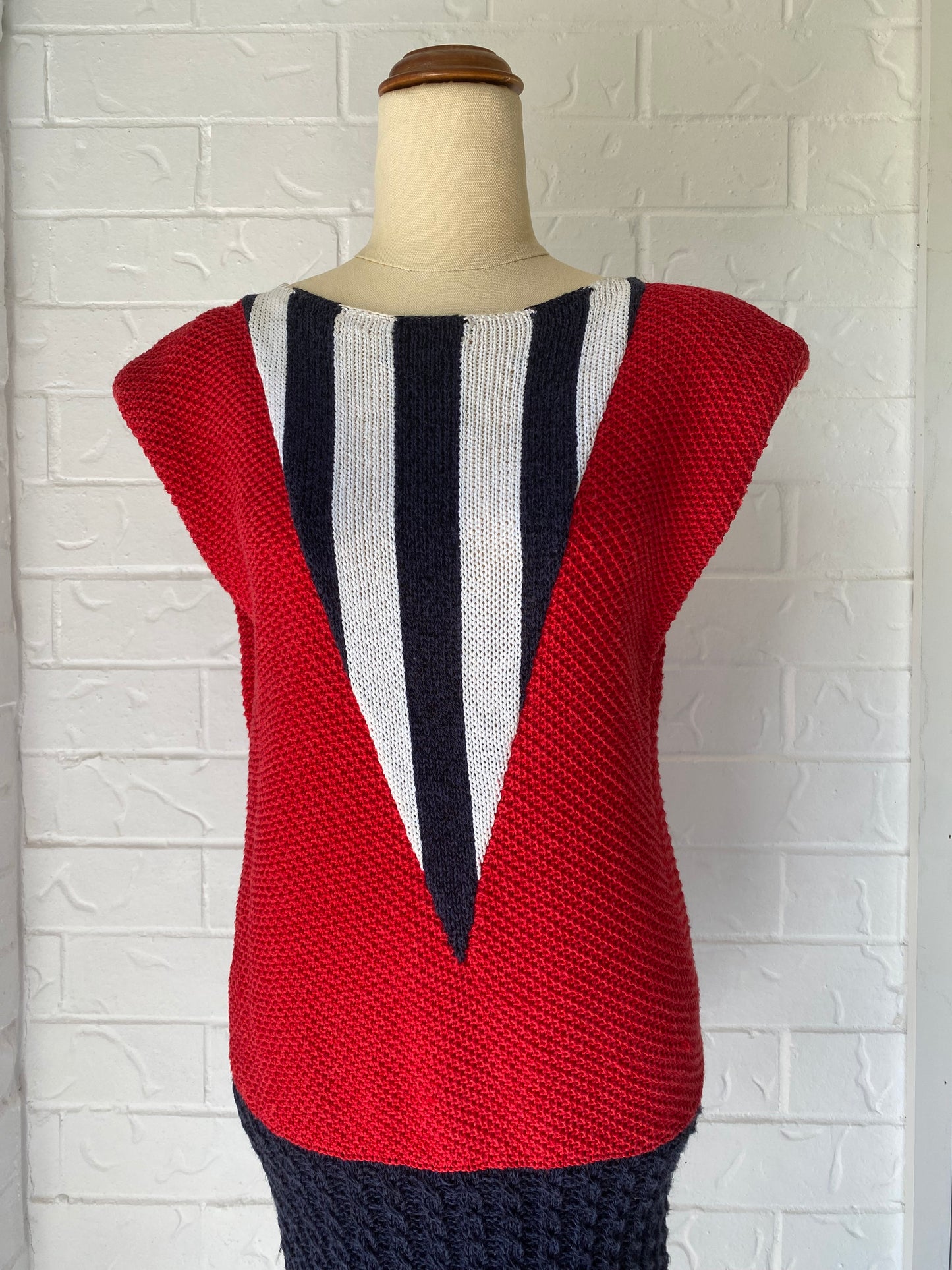 1980's Carolina Herrera Knit Sailor Dress