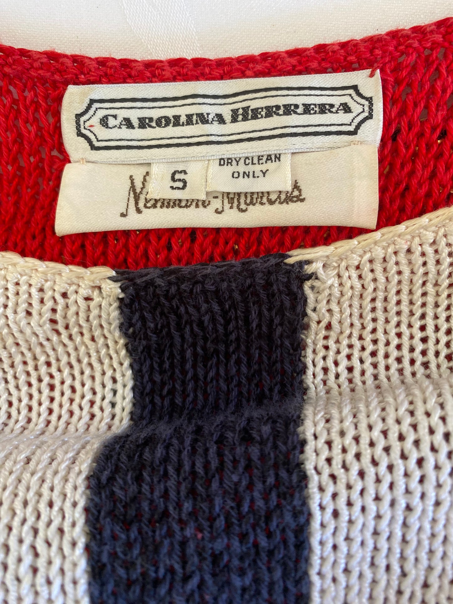 1980's Carolina Herrera Knit Sailor Dress