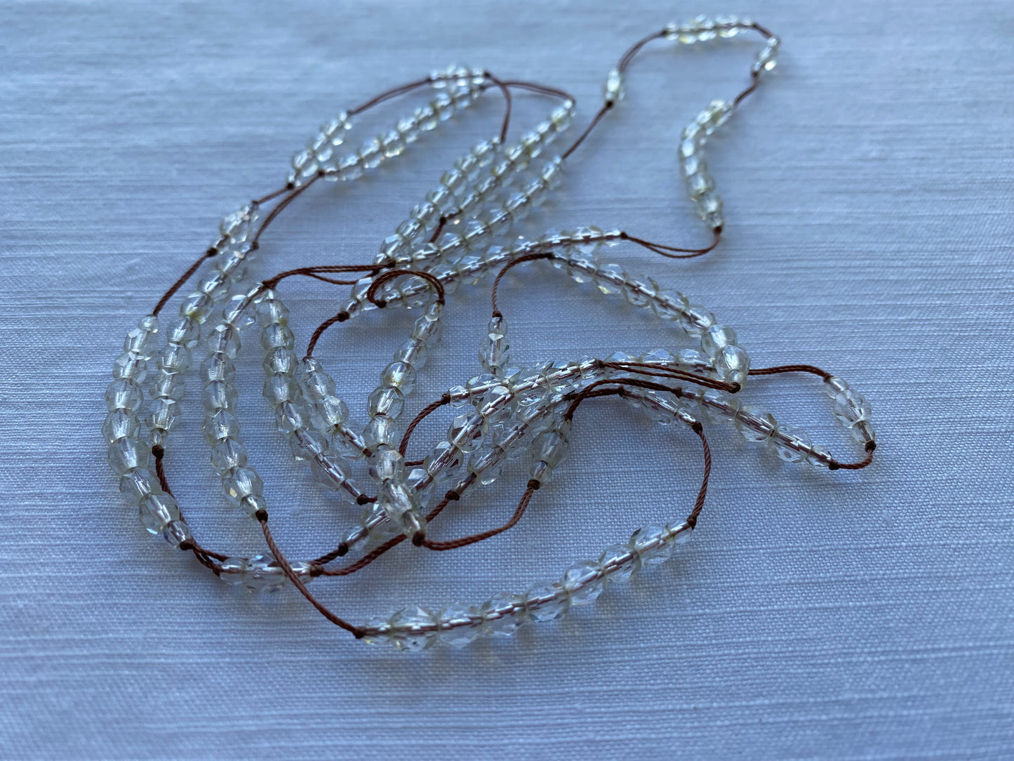 1920's Blush Pink Crystal Necklace