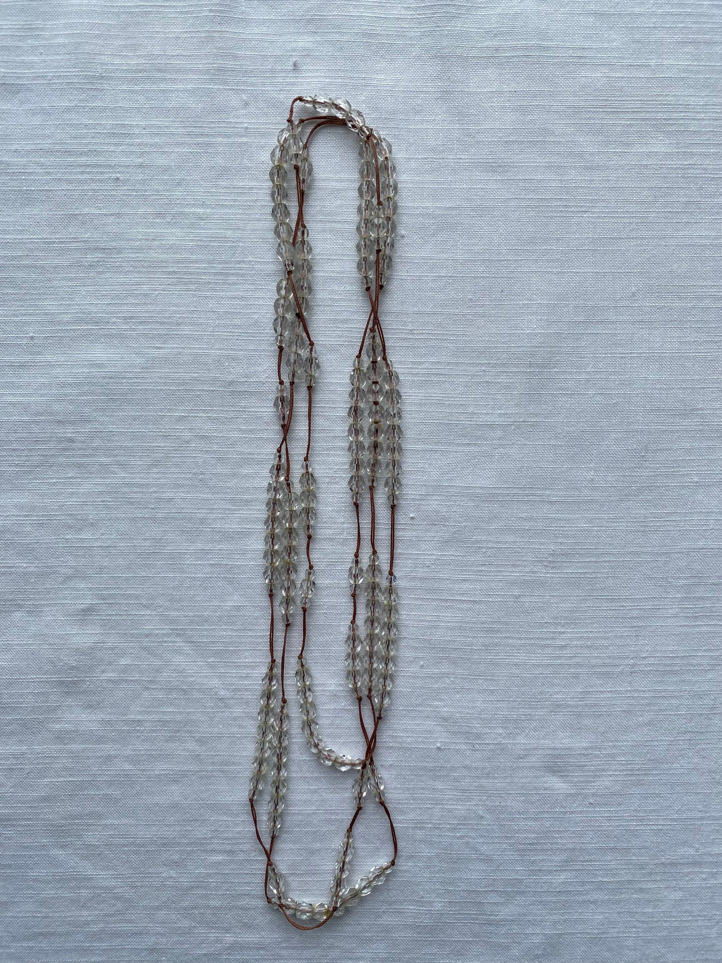 1920's Blush Pink Crystal Necklace