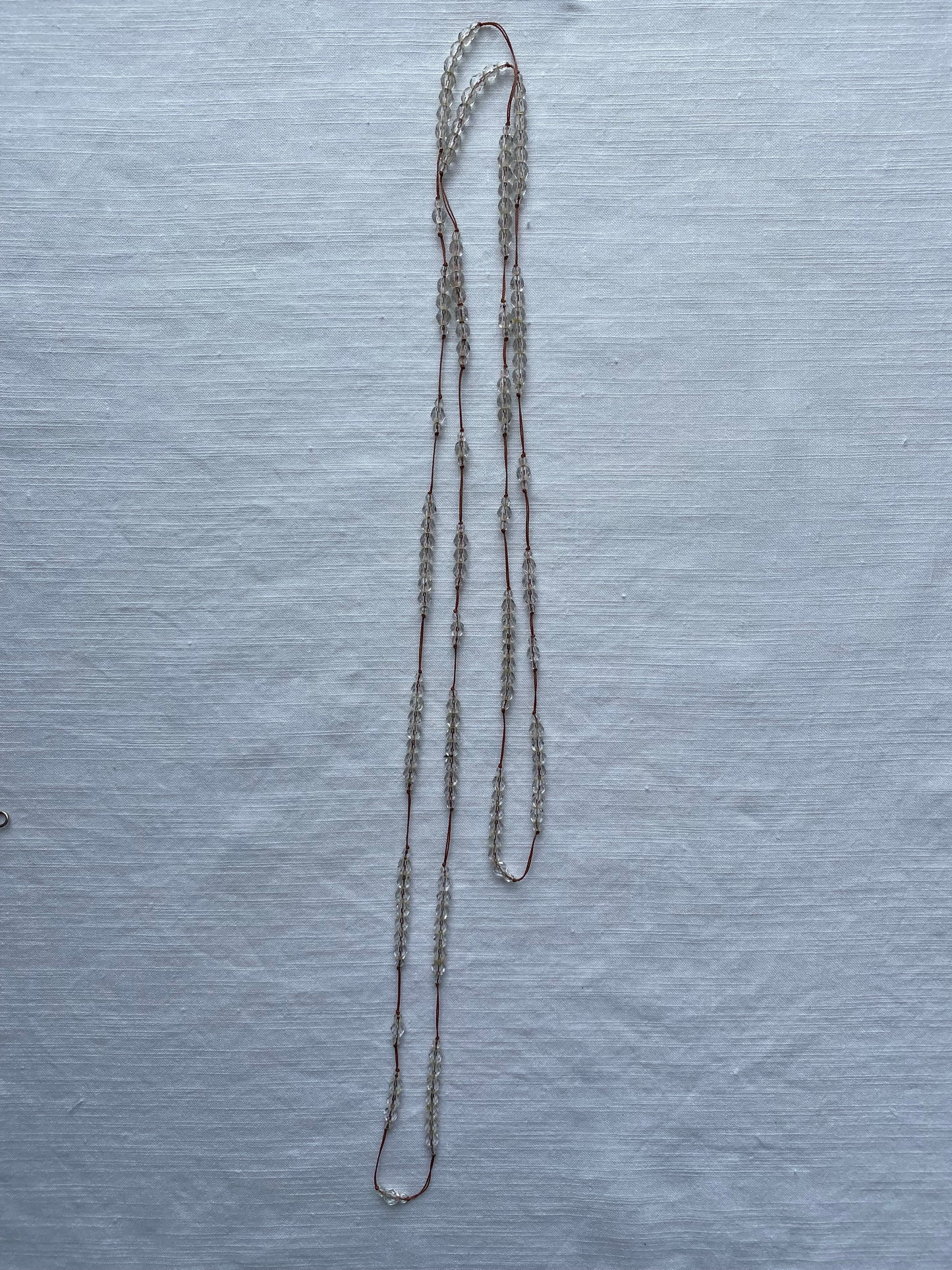 1920's Blush Pink Crystal Necklace