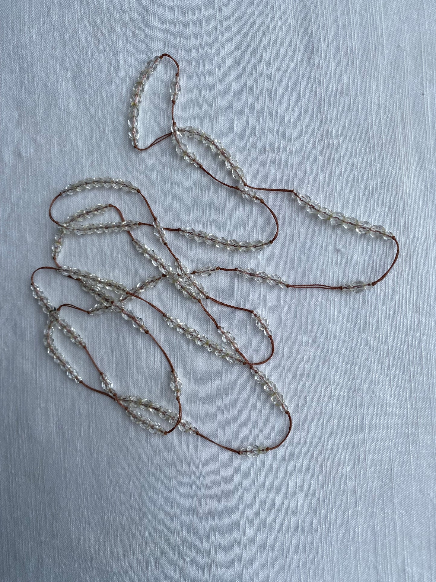 1920's Blush Pink Crystal Necklace