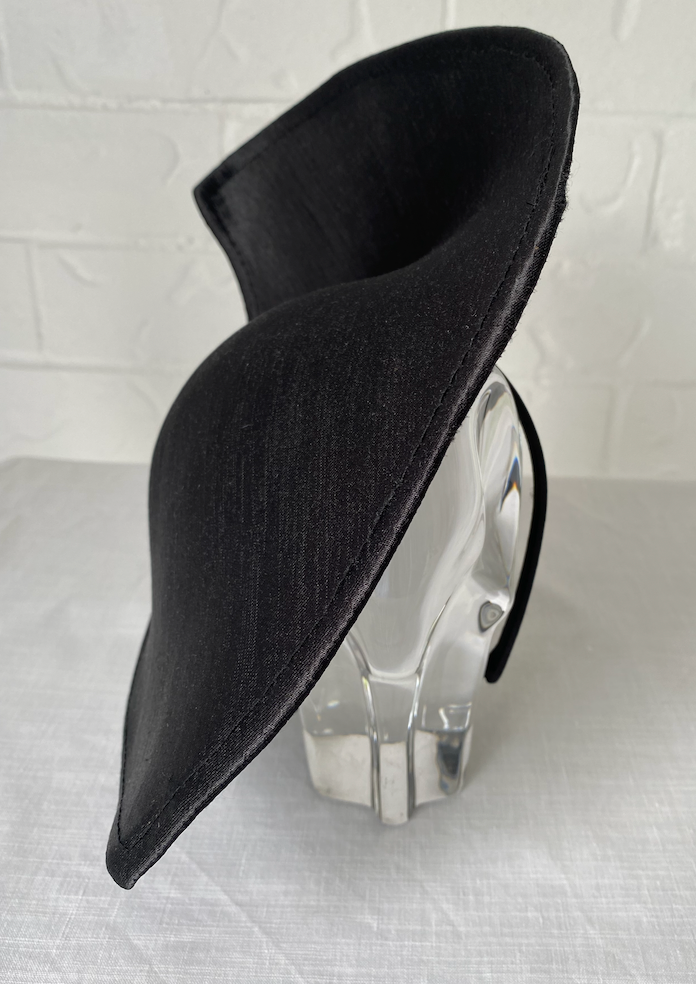 1980's Stylish Black Fine Weave Hat