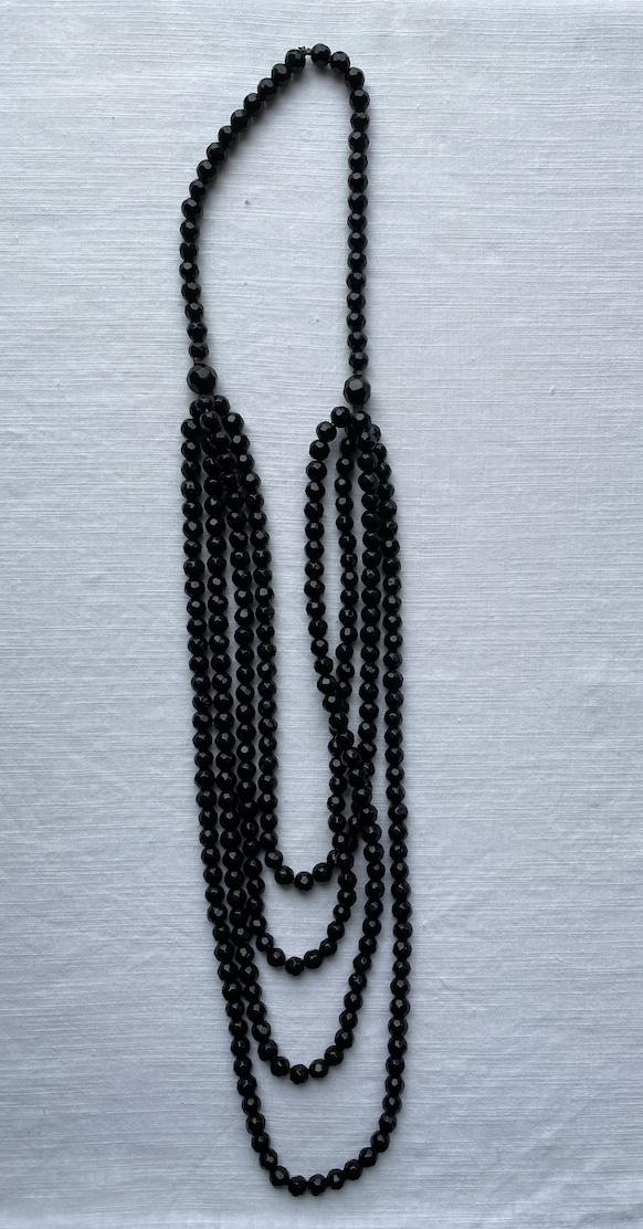 Cut Glass Five Strand Necklace
