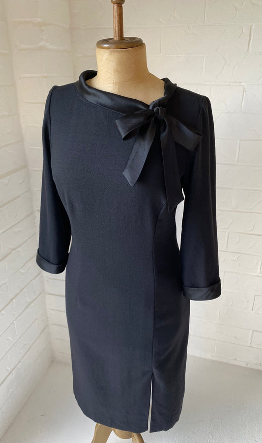 Kristin Kavanah Classic Black Bow Dress