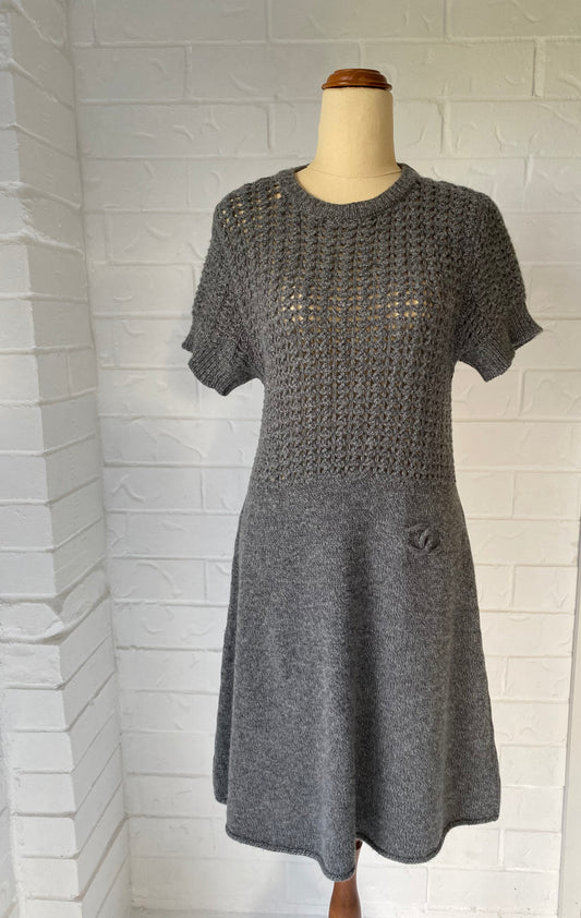 CHANEL Sports Line Knit Dress with interlocking CC Logo